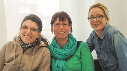 Tanja Greisel, Maria Hütter und Kristina Wehner.