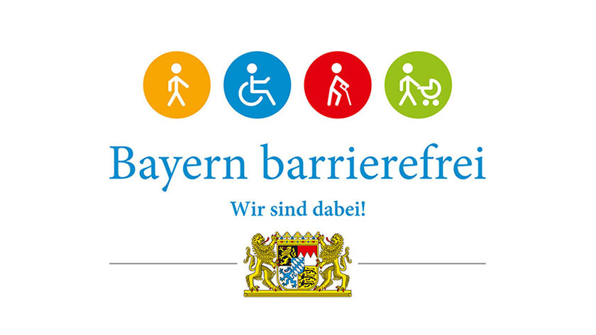 Signet „Bayern barrierefrei“.