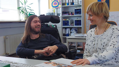 Josef Plötz und Veronika Hausberger im Gespräch.