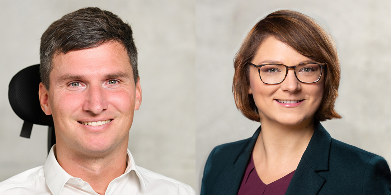 Porträtfotos: Dennis Bruder und Susanne Possinger.