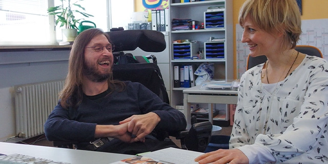 Josef Plötz und Veronika Hausberger im Gespräch.