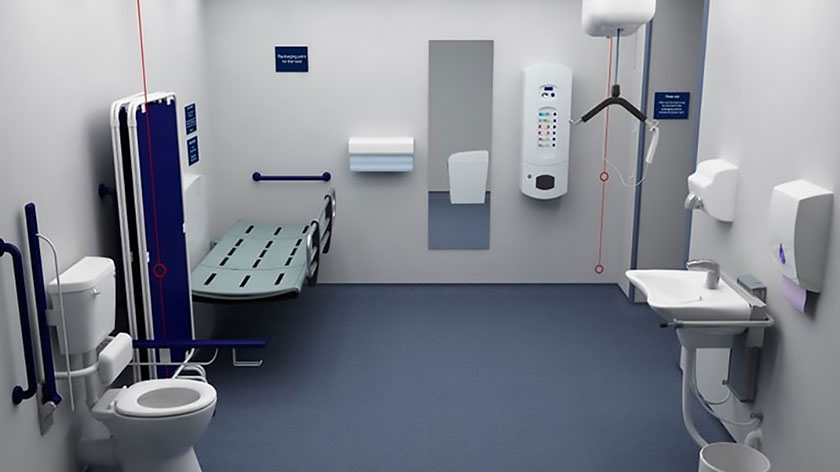 Blick in eine „Toilette für alle“.